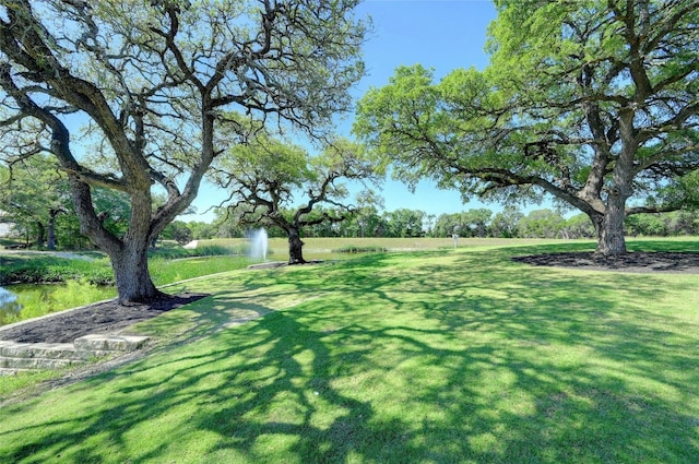 view of yard featuring a water view