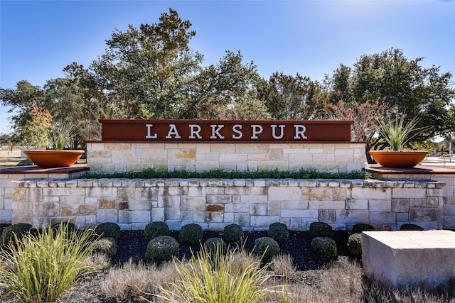 view of community sign