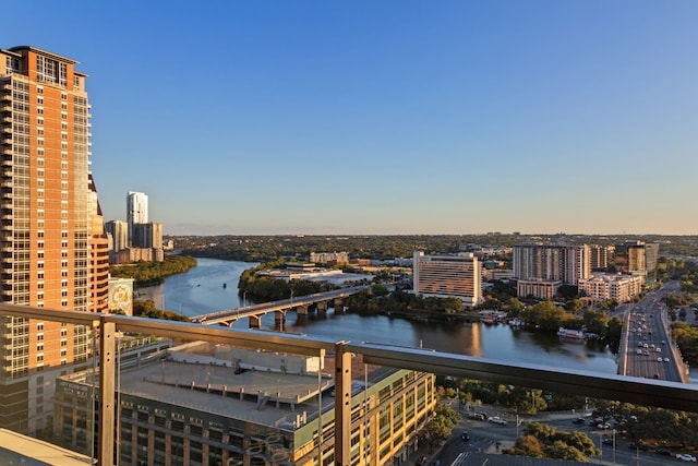 city view featuring a water view