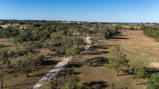 drone / aerial view with a rural view