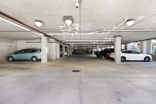 garage with a carport