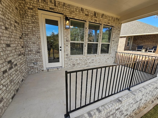 view of patio featuring covered porch