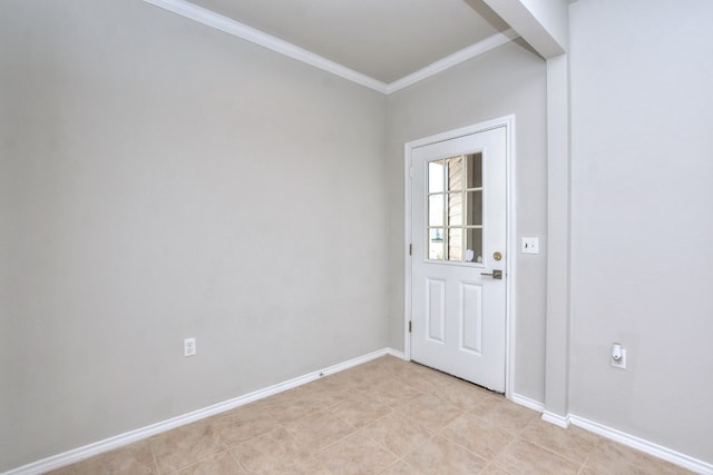 doorway with crown molding