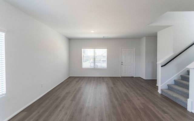 interior space featuring dark hardwood / wood-style floors