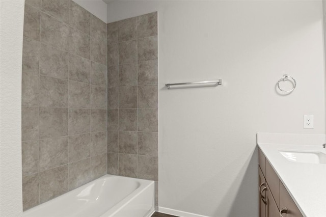 196 Lavender Ln, Elgin, TX 78621 - bathroom with vanity and bathing tub / shower combination