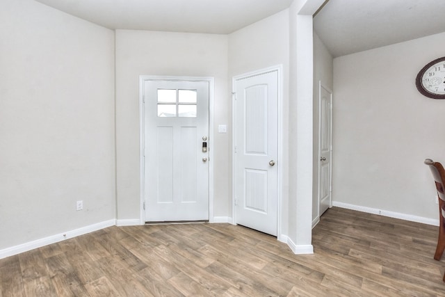 foyer featuring hardwood / wood-style floors