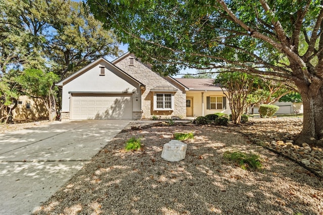 view of front of home featuring a garage