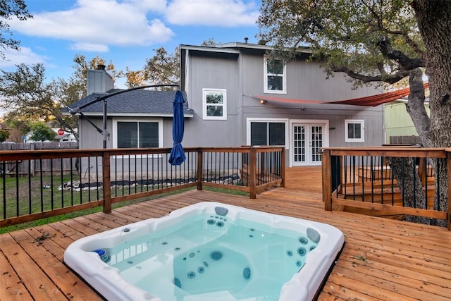 4308 Molokai Dr, Austin, TX 78749 - wooden deck with french doors