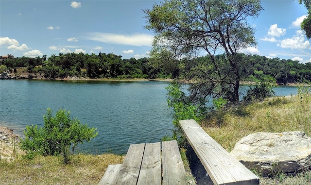 view of water feature