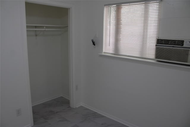 unfurnished bedroom featuring a closet