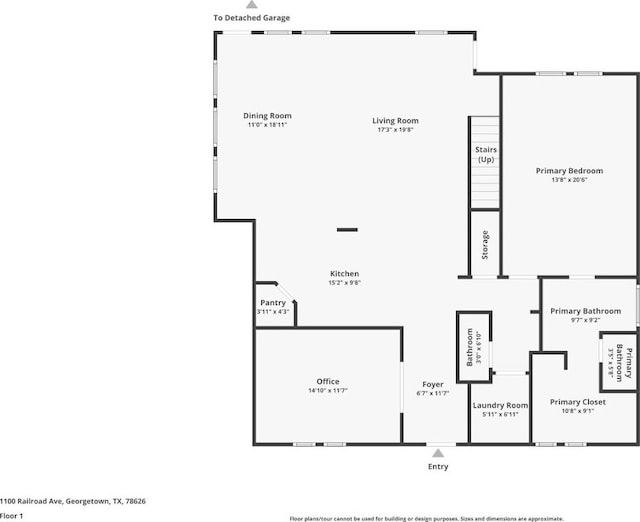 1100 Railroad Ave, Georgetown, TX 78626 - floor plan
