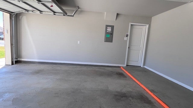 garage featuring electric panel