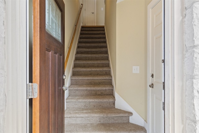 view of stairway