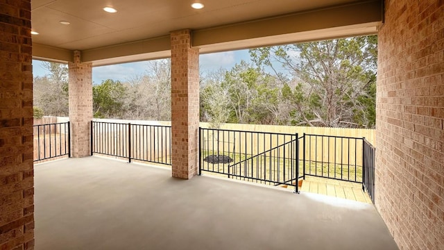 balcony featuring a patio area