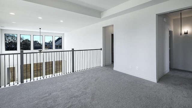 120 Teakmill Trl, San Marcos, TX 78666 - empty room featuring carpet, recessed lighting, and baseboards