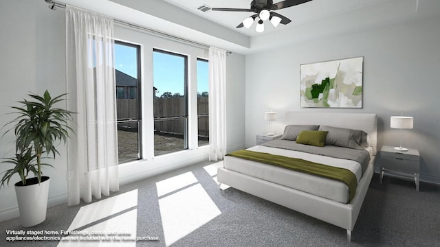 bedroom with ceiling fan