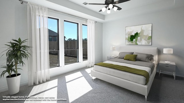 120 Teakmill Trl, San Marcos, TX 78666 - bedroom with baseboards and ceiling fan