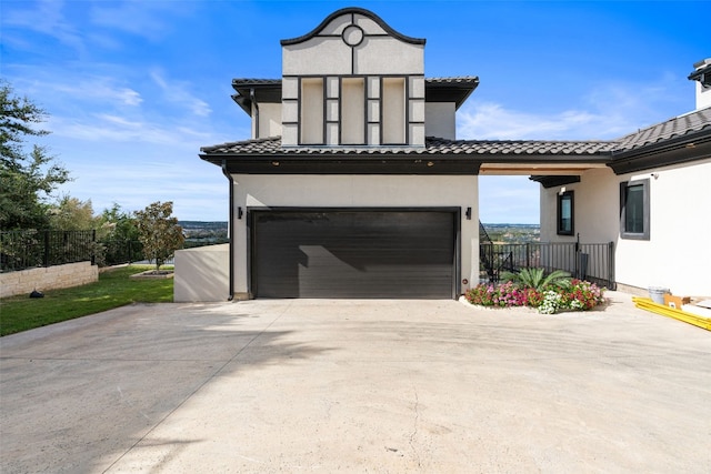 view of front of home featuring a garage