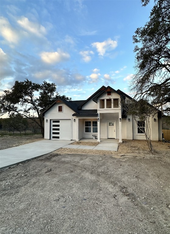 view of front of home featuring a garage