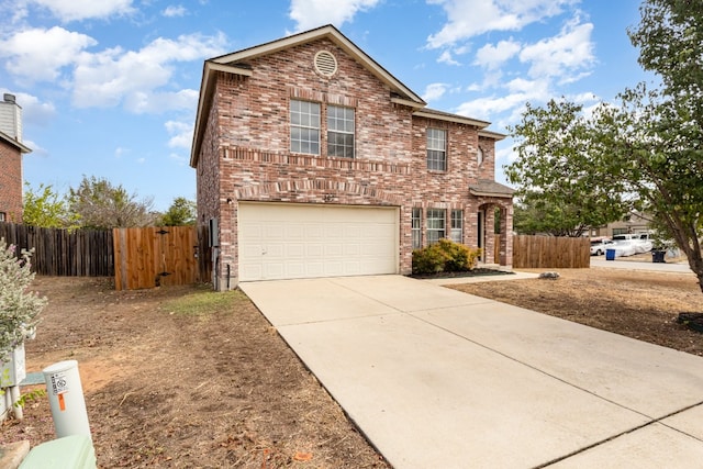 front of property featuring a garage