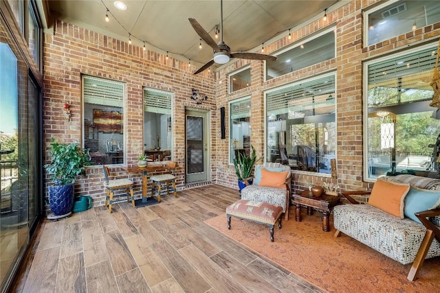 7618 Turnback Ledge Trl, Lago Vista, TX 78645 - view of patio / terrace featuring ceiling fan