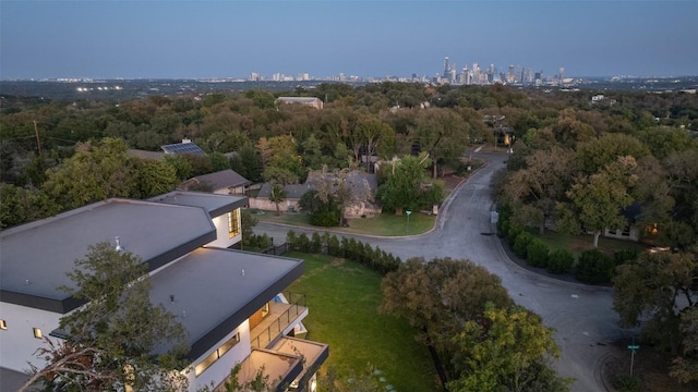 300 Stonewall Ln, Austin, TX 78746 - aerial view of property and surrounding area with a view of skyline