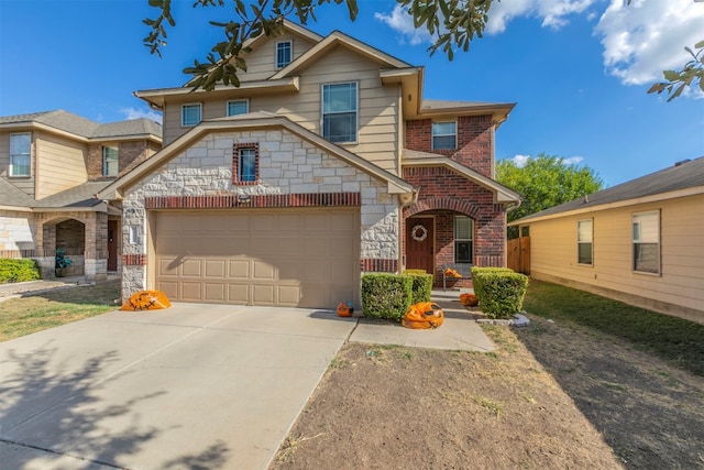 craftsman-style house with a garage