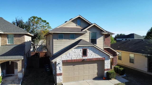 view of front facade featuring a garage