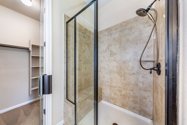 bathroom with walk in shower