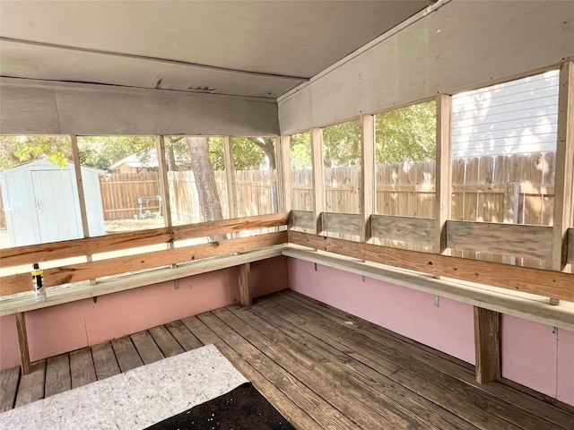 unfurnished sunroom featuring a healthy amount of sunlight