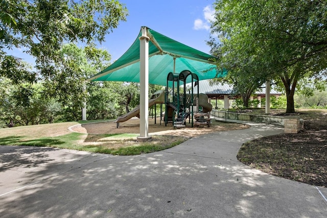 view of community jungle gym