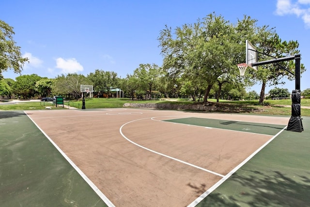 view of basketball court with community basketball court