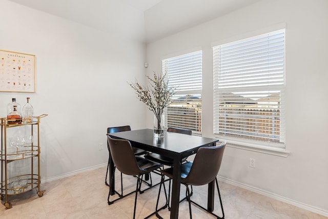 dining area with baseboards