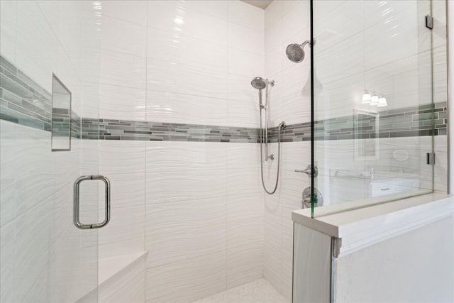 bathroom with walk in shower