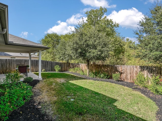 view of yard with a patio