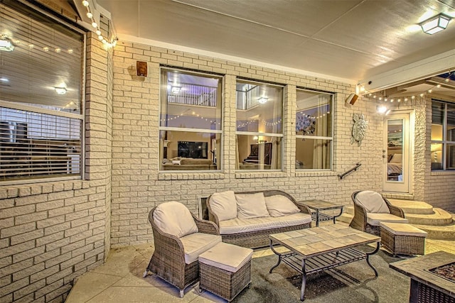 view of patio / terrace with an outdoor living space