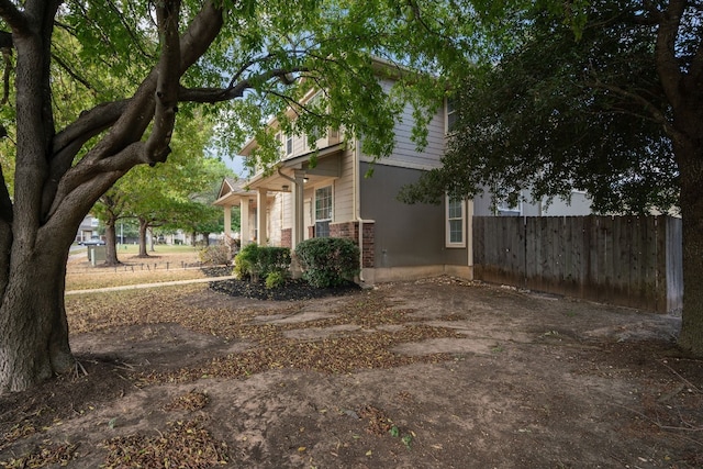 view of side of property