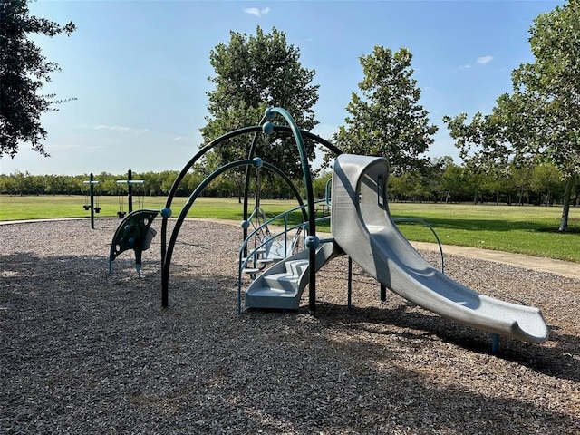 view of play area featuring a yard