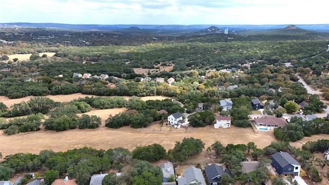 bird's eye view featuring a mountain view