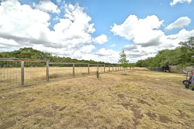 view of yard featuring a rural view