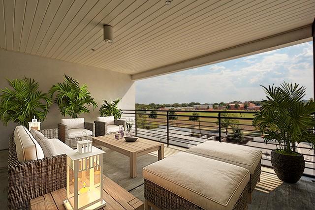 2612 W 12th St Unit 401, Austin, TX 78703 - balcony featuring an outdoor living space