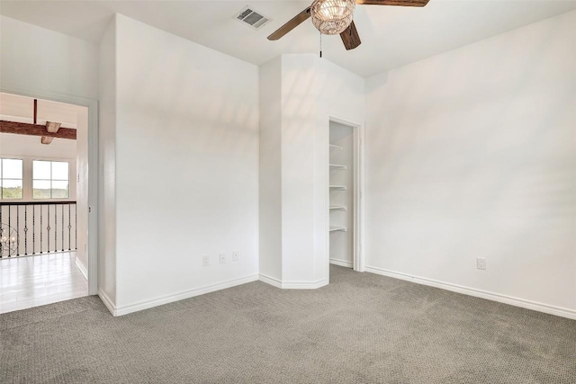 15006 Nightingale Ln, Austin, TX 78734 - carpeted spare room with ceiling fan and baseboards