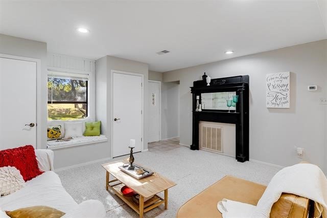 view of carpeted living room