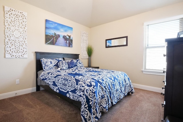 bedroom featuring carpet