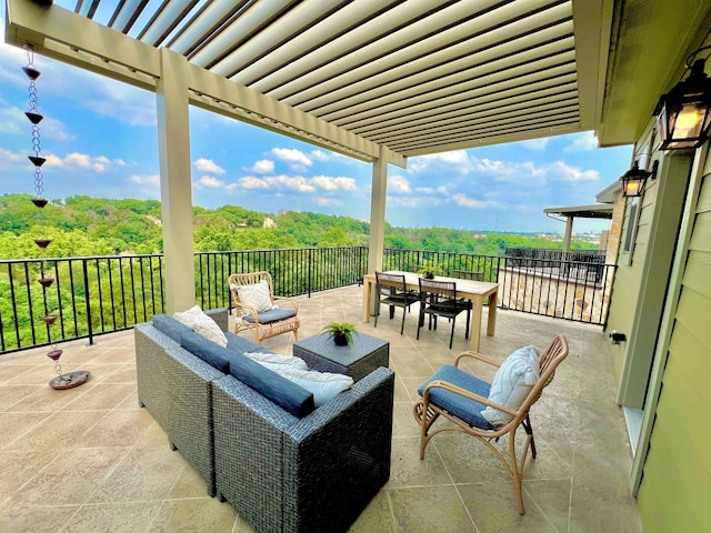 view of patio / terrace featuring outdoor lounge area