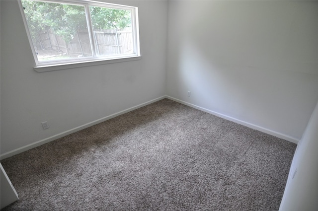 unfurnished room with carpet floors and plenty of natural light