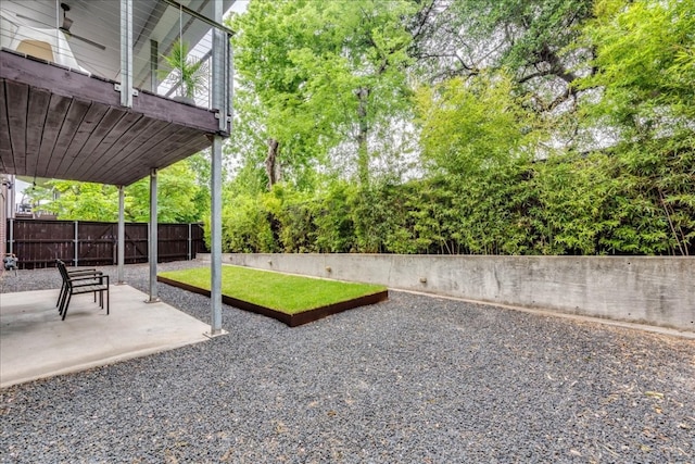 view of yard featuring a patio area