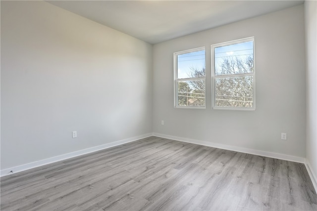 empty room featuring light hardwood / wood-style flooring