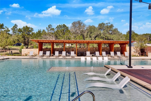 view of pool with a patio area