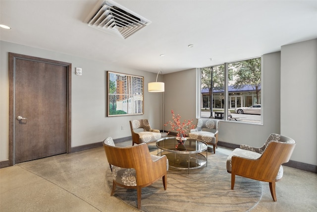 living area with a wealth of natural light